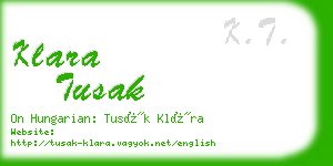 klara tusak business card